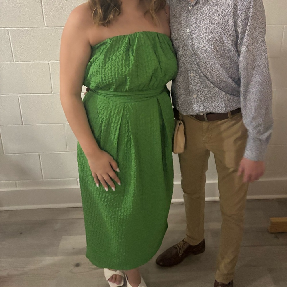 Green Strapless Dress
